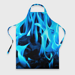 Фартук Синий огонь текстура