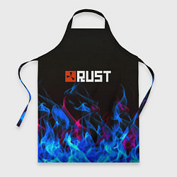 Фартук кулинарный Rust neon flame, цвет: 3D-принт
