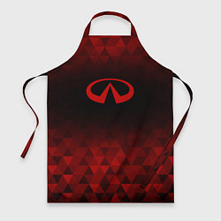 Фартук кулинарный Infiniti red poly, цвет: 3D-принт