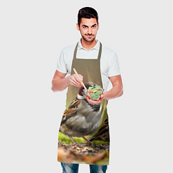 Фартук кулинарный Воробей, цвет: 3D-принт — фото 2