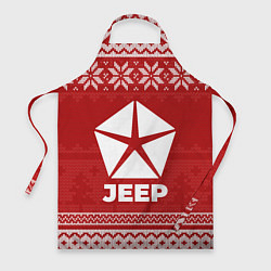 Фартук кулинарный Новогодний Jeep, цвет: 3D-принт