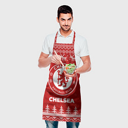 Фартук кулинарный Новогодний Chelsea с оленями, цвет: 3D-принт — фото 2