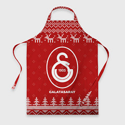 Фартук кулинарный Новогодний Galatasaray с оленями, цвет: 3D-принт