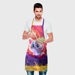 Фартук кулинарный Влюбленный милый песец, цвет: 3D-принт — фото 2
