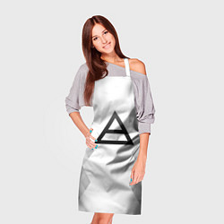 Фартук кулинарный Thirty Seconds to Mars white poly, цвет: 3D-принт — фото 2