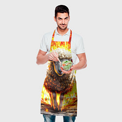 Фартук кулинарный Овечка в огне, цвет: 3D-принт — фото 2