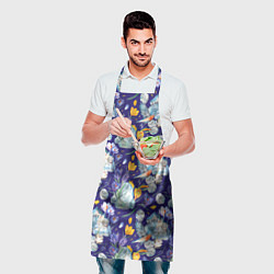 Фартук кулинарный Крокусы и зяблик во льдах, цвет: 3D-принт — фото 2