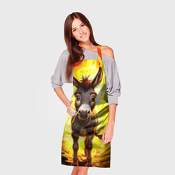 Фартук кулинарный Ослик в огне, цвет: 3D-принт — фото 2