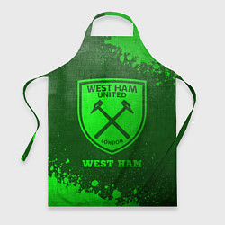 Фартук кулинарный West Ham - green gradient, цвет: 3D-принт