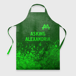 Фартук Asking Alexandria - green gradient посередине