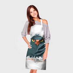 Фартук кулинарный Злой голубь, цвет: 3D-принт — фото 2