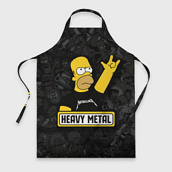 Фартук кулинарный Heavy metal Гомер симпсон, цвет: 3D-принт