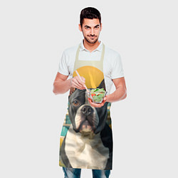 Фартук кулинарный Бульдог и лето, цвет: 3D-принт — фото 2