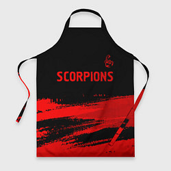 Фартук кулинарный Scorpions - red gradient посередине, цвет: 3D-принт