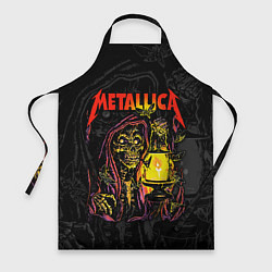 Фартук кулинарный Metallica - skeleton with a lantern, цвет: 3D-принт