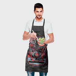 Фартук кулинарный Metallica - skeleton robot, цвет: 3D-принт — фото 2