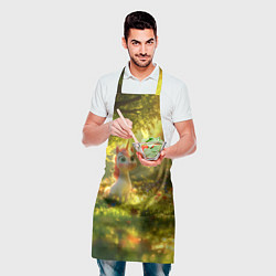 Фартук кулинарный Единорог в летнем лесу, цвет: 3D-принт — фото 2