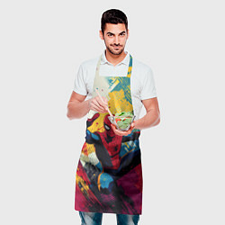 Фартук кулинарный Человек паук висит на паутине, цвет: 3D-принт — фото 2