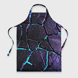 Фартук Фиолетовые плиты с голубым свечением