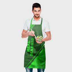 Фартук кулинарный Real Madrid - green gradient вертикально, цвет: 3D-принт — фото 2