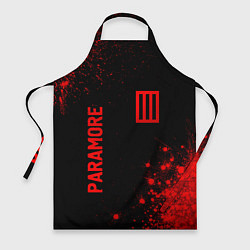 Фартук кулинарный Paramore - red gradient вертикально, цвет: 3D-принт