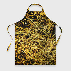 Фартук кулинарный Золотое плетение на черном, цвет: 3D-принт