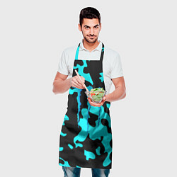 Фартук кулинарный Monster energy камуфляж голубой, цвет: 3D-принт — фото 2