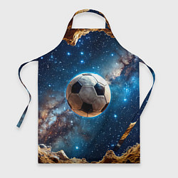 Фартук кулинарный Футбольный мяч в космосе, цвет: 3D-принт