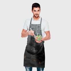 Фартук кулинарный Черная боксерская груша, цвет: 3D-принт — фото 2