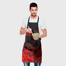 Фартук кулинарный Geely - red gradient посередине, цвет: 3D-принт — фото 2