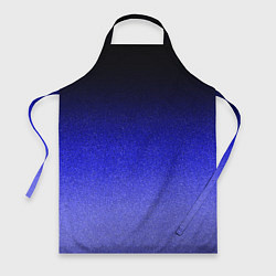 Фартук кулинарный Градиент индиго из чёрно в синий текстура крошка, цвет: 3D-принт