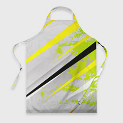 Фартук кулинарный Color white light green, цвет: 3D-принт