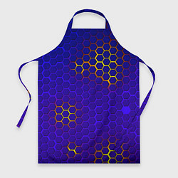 Фартук кулинарный Неоновые соты броня, цвет: 3D-принт