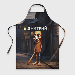 Фартук кулинарный Дмитрий с битой, цвет: 3D-принт