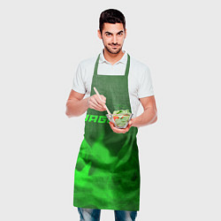 Фартук кулинарный Jaguar - green gradient посередине, цвет: 3D-принт — фото 2