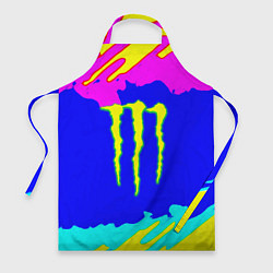 Фартук кулинарный Monster energy краски цветные, цвет: 3D-принт