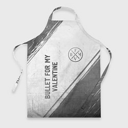Фартук кулинарный Bullet For My Valentine - white gradient вертикаль, цвет: 3D-принт
