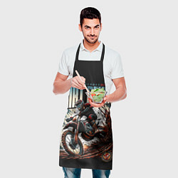 Фартук кулинарный Motocross - dirt devil, цвет: 3D-принт — фото 2