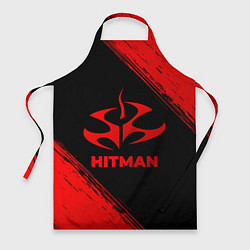Фартук кулинарный Hitman - red gradient, цвет: 3D-принт