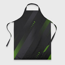 Фартук кулинарный Color black green, цвет: 3D-принт