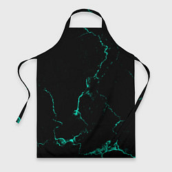 Фартук кулинарный Color black turquoise, цвет: 3D-принт