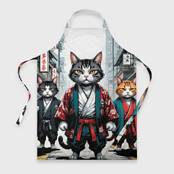 Фартук кулинарный Коты якудза, цвет: 3D-принт