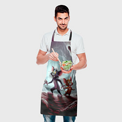 Фартук кулинарный Том и Джерри в пещере ужасов - хэллоуин, цвет: 3D-принт — фото 2