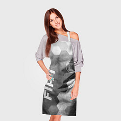 Фартук кулинарный Fiat - grey gradient вертикально, цвет: 3D-принт — фото 2