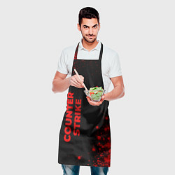 Фартук кулинарный Counter Strike - red gradient вертикально, цвет: 3D-принт — фото 2