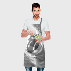 Фартук кулинарный Rolling Stones - white gradient, цвет: 3D-принт — фото 2