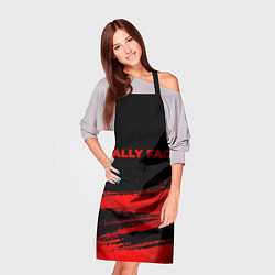 Фартук кулинарный Sally Face - red gradient посередине, цвет: 3D-принт — фото 2