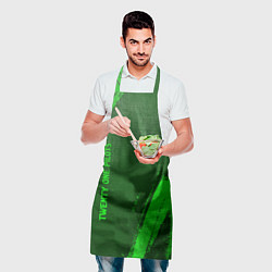 Фартук кулинарный Twenty One Pilots - green gradient вертикально, цвет: 3D-принт — фото 2