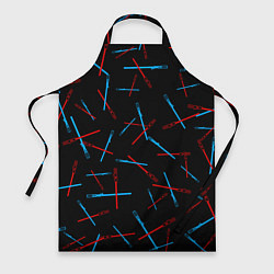 Фартук кулинарный Паттерн из световых мечей, цвет: 3D-принт
