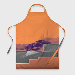 Фартук кулинарный Элитное авто в пустыни, цвет: 3D-принт